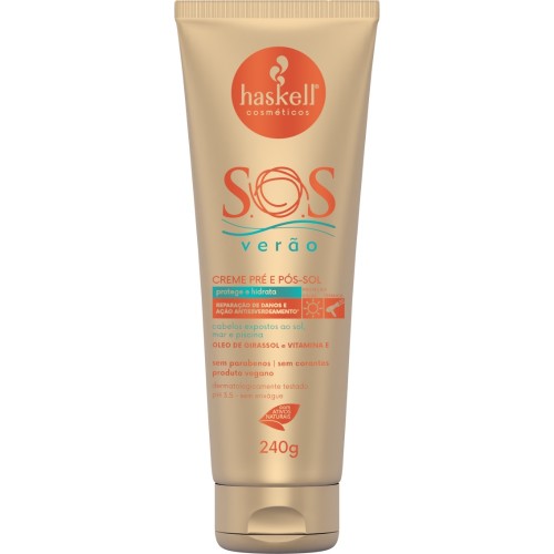 Haskell SOS Creme 4 em 1 Pré e Pós Sol 240ml