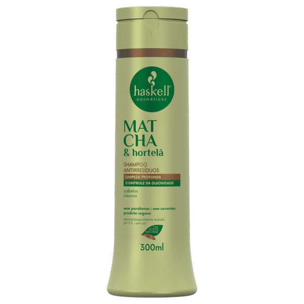 Haskell Matcha & Hortelã – Shampoo Antirresíduos 300 ml